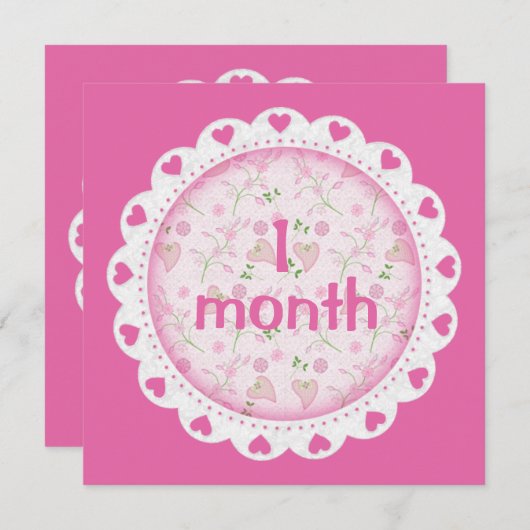 ベビーガール月次マイルストーンマーカーガール (正面/裏面)