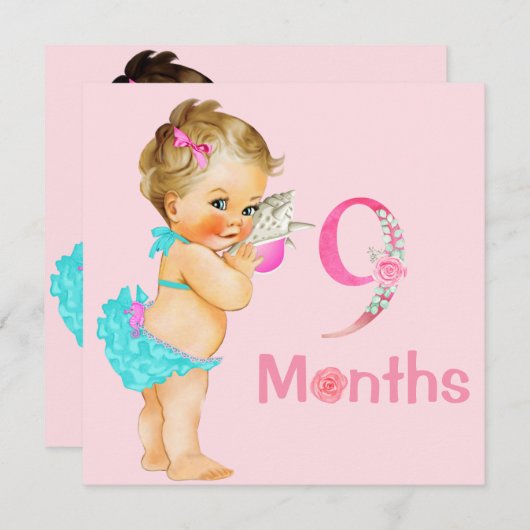 ベビーガール月次マイルストーンマーカーガール (正面/裏面)