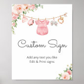 ベビーガール服のカスタム看板 ポスター (正面)