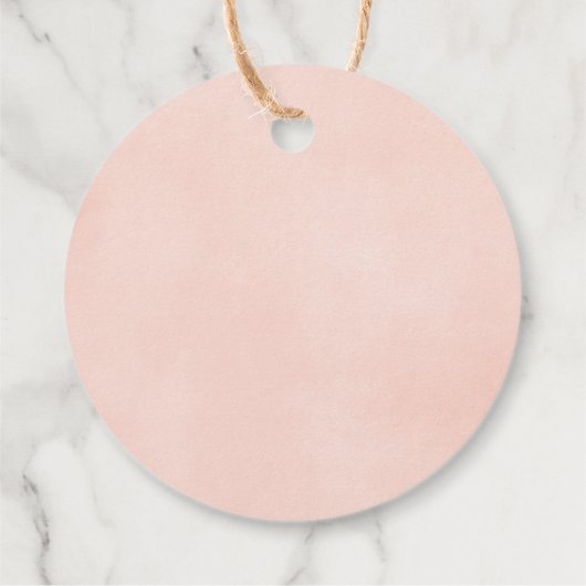 ベビーガール森林動物ピンクの緑 フェイバータグ (裏面)