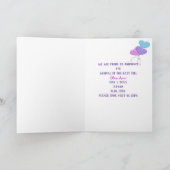 ベビーガール気球の発表 案内状 (内部)