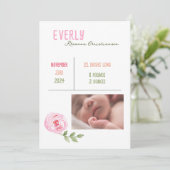 ベビーガール水彩花誕生のお知らせ (スタンド正面)