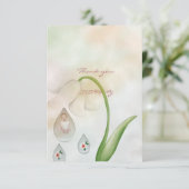 ベビーガール水滴デザイン サンキューカード (スタンド正面)