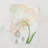 ベビーガール水滴デザイン サンキューカード (正面/裏面)