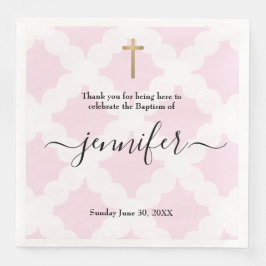 ベビーガール洗礼ピンク白金ゴールド