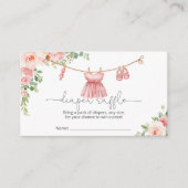 ベビーガール物干しおむつラッフルカード エンクロージャーカード (正面)