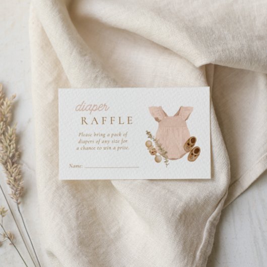 ベビーガール物干しボホオムツラッフル エンクロージャーカード