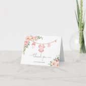 ベビーガール物干し線ありがとう サンキューカード (正面)