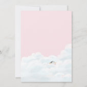 ベビーガール特別配送ストーク赤ちゃんシャワー 招待状 (裏面)