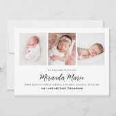 ベビーガール生まれたばかりのフォトコラージュシンプルピンクフローラ (正面)