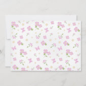 ベビーガール生まれたばかりのフォトコラージュシンプルピンクフローラ (裏面)