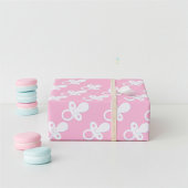 ベビーガール生まれたばかりの用ピンクおしゃぶり、ベビーシャワー ラッピングペーパー