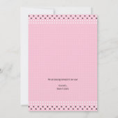 ベビーガール用ベビーシャワー招待状 招待状 (裏面)