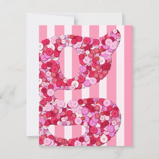 ベビーガール発表テンプレート 案内状 (正面)