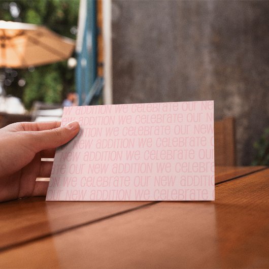 ベビーガール発表葉書 案内ポストカード