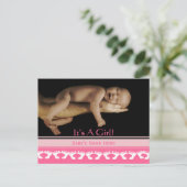 ベビーガール発表 案内ポストカード (スタンド正面)