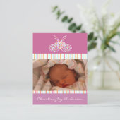 ベビーガール発表 – 蝶 案内ポストカード (スタンド正面)
