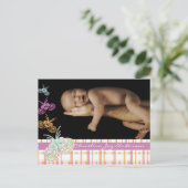 ベビーガール発表 – 蝶 案内ポストカード (スタンド正面)