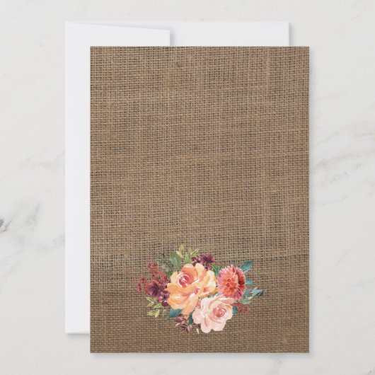 ベビーガール秋秋の出産発表カード 案内状 (裏面)