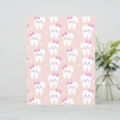 ベビーガール第一歯シャワースクラップブック作り紙 (スタンド正面)