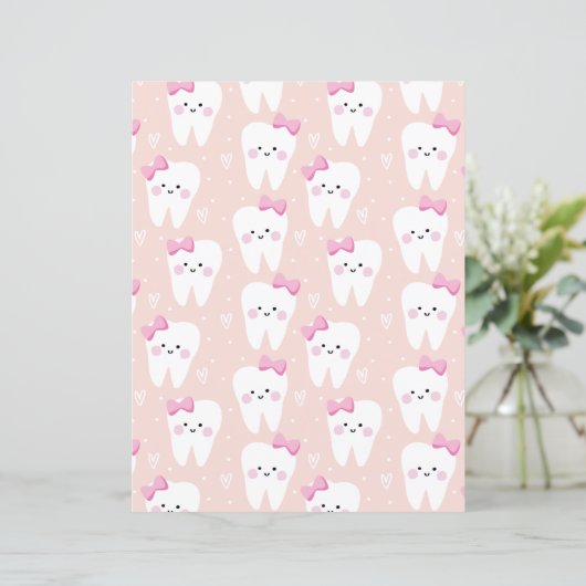 ベビーガール第一歯シャワースクラップブック作り紙 (スタンド正面)