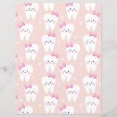 ベビーガール第一歯シャワースクラップブック作り紙 (正面)