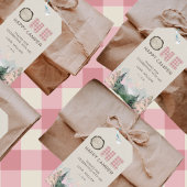 ベビーガール素朴ワンハッピーキャンパーの好意 ギフトタグ