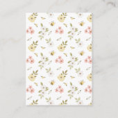 ベビーガール編みフローラウッドランドベア用ブックス エンクロージャーカード (裏面)