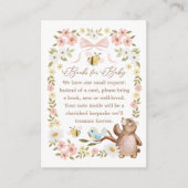ベビーガール編みフローラウッドランドベア用ブックス エンクロージャーカード (正面)