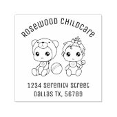 ベビーガール育児の住所2 セルフインキングスタンプ (デザイン)