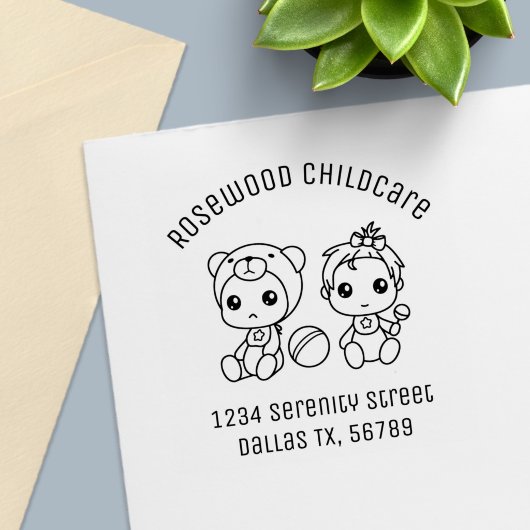 ベビーガール育児の住所2 セルフインキングスタンプ