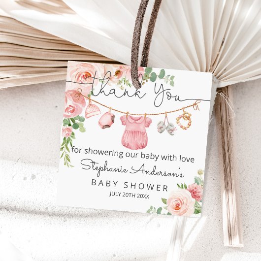 ベビーガール衣服赤ちゃんシャワー正方形お気に入りラベル スクエアシール