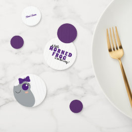 ベビーガール角付きカエル紫の赤ちゃんシャワー コンフェッティ