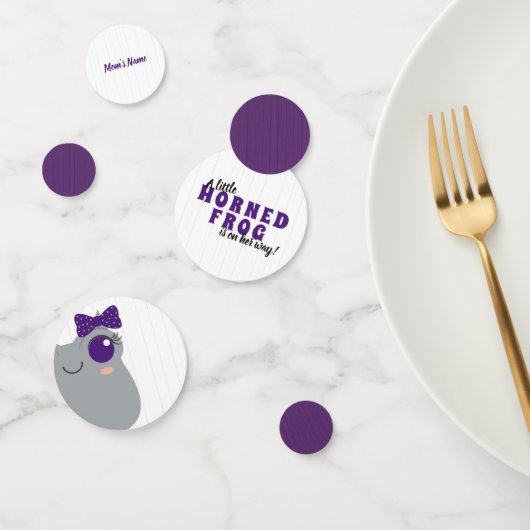 ベビーガール角付きカエル紫の赤ちゃんシャワー コンフェッティ (グループ)