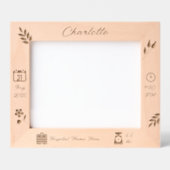 ベビーガール記憶フレーム | 横 | DP7 レーザー彫刻フレーム (正面)