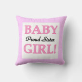 ベビーガール誇りを持ったシスターギフト クッション (裏面)