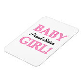 ベビーガール誇りを持ったシスターギフト マグネット (左側)
