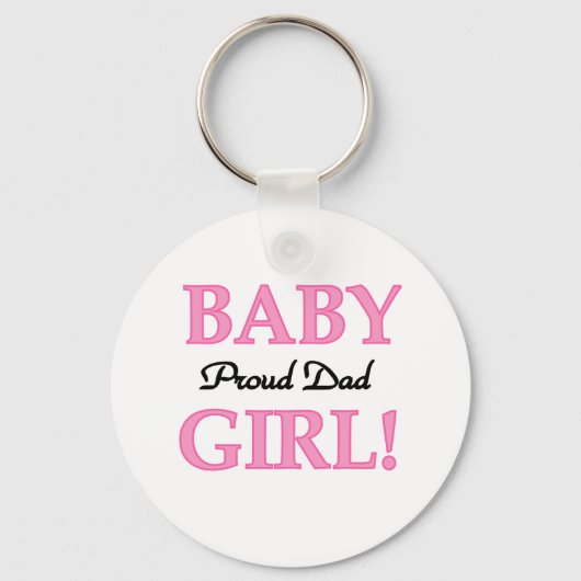 ベビーガール誇りを持ったパパ キーホルダー (正面)