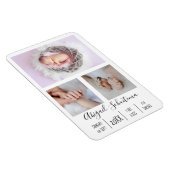 ベビーガール誕生告知フレキシブルフォトマグネット マグネット (右側)