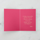 ベビーガール誕生日ウィズギラフェス カード (内部)