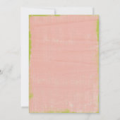 ベビーガール誕生日シャビーバラコテージカスタム時代 招待状 (裏面)