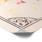 ベビーガール誕生日 ポスター (角)