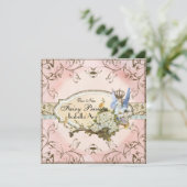 ベビーガール誕生発表 – 妖精の国プリンセス 案内状 (スタンド正面)