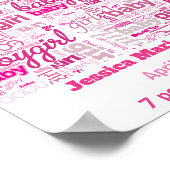 ベビーガール誕生詳細n名前パーソナライズポイント ポスター (角)