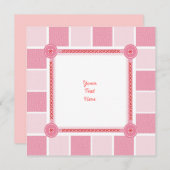 ベビーガール誕生/シャワーアナウンス(空白の) 招待状 (正面/裏面)