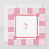 ベビーガール誕生/シャワーアナウンス(空白の) 招待状 (正面)