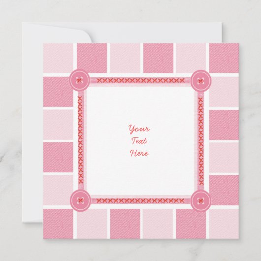 ベビーガール誕生/シャワーアナウンス(空白の) 招待状 (正面)