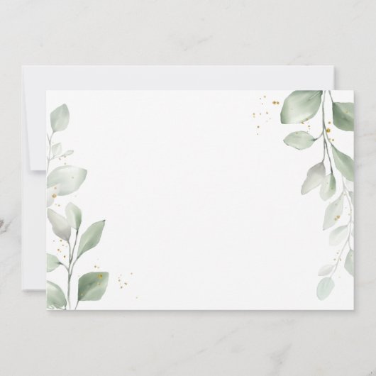 ベビーガール象葉象赤ちゃんシャワー招待状 招待状 (裏面)