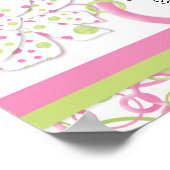 ベビーガール赤ちゃんシャワーポスター（ピンク） ポスター (角)