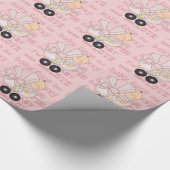 ベビーガール赤ちゃんシャワーラッピング紙 ラッピングペーパー (角)